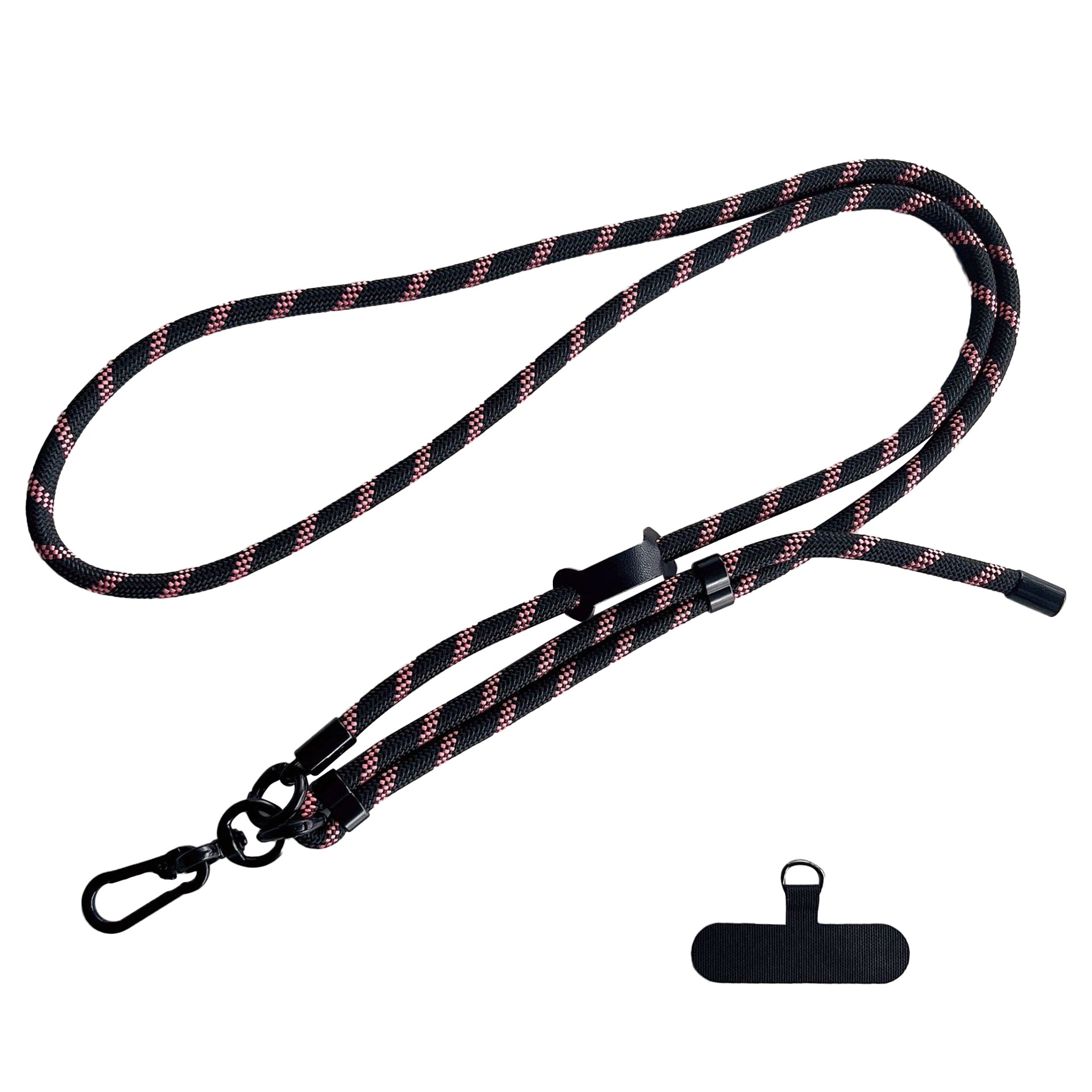 7mm Nylon Phone Lanyard Dual Color Crossbody Carrier Phone Charm with Tether Tab 7mm Nylon Phone Lanyard Dual Color Crossbody Carrier Phone Charm with Tether Tab